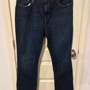 a.n.a Dark Indigo Mid-Rise Slim Bootcut Jeans